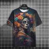 Mexican Skull Day Of The Dead Graphic T Shirt For Unisex WoUnisexs Graffiti Clothing Horror Goth T-shirts Fashion Streetwear Tops Tees