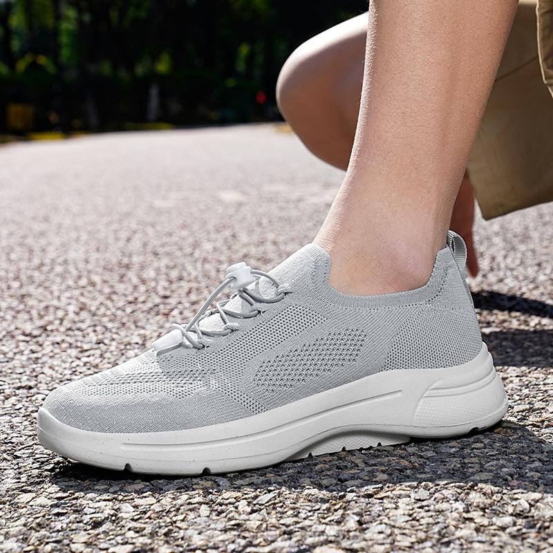 Men's Spring Summer Woven Sneakers Breathable Adjustable Buckle Durable Outdoor Running Workout Shoes