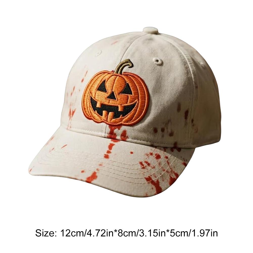 Halloween Ghost Hat for Women Men Halloween Adjustable Funny Party Hats Pumpkin Embroidery Baseball Cap for Halloween Parties
