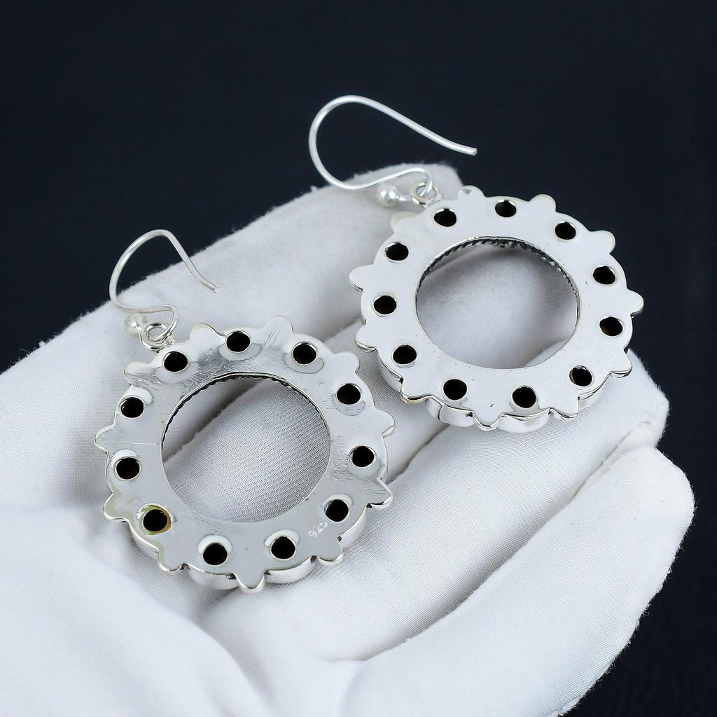 Natural Tiger Eye Gemstone Earrings, 925 Sterling Silver Earring, Handmade Boho Silver Jewelry Dangle Earrings, Engagement Gift