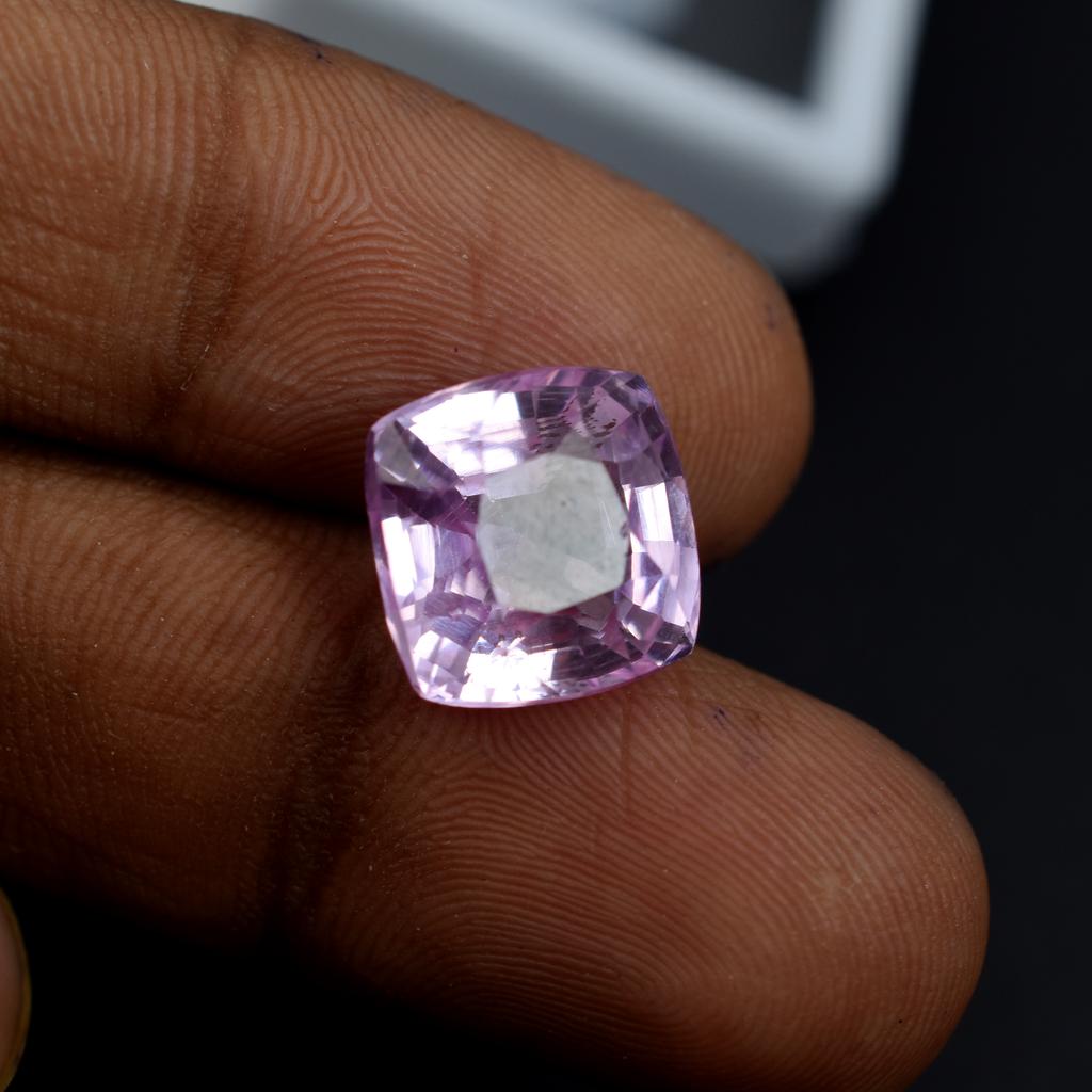 Natural Pink Sapphire 10.05ct Cushion Cut Certified Loose Gemstone
