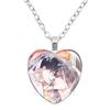 Low Tide In Twilight Anime Necklace Taeju YEO Euihyun KIM Glass Cabochon Heart Shaped Pendant Necklace Charm Jewelry Gift