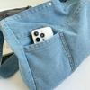 Denim Fashion Trend Handbag Underarm Satchel Fashion Commute Shopping Travel Bag Shoulder Crossbody bags Cool Girl Tote Bag