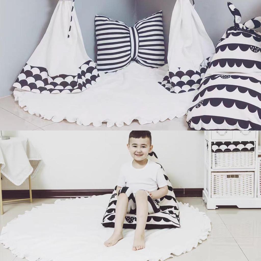 Soft, Round Play Mat, Rug, Play Area, Play Area for Baby Crawling, Play Mat, Circle Mat, Thick, Kids' Play Mat, Suitable for All Seasons, with