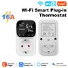 Smart Digital Temperature Controller Socket for Tuya Outlet EU Plug Thermostat With Timer Sensor Probe Heating Cooling Switch