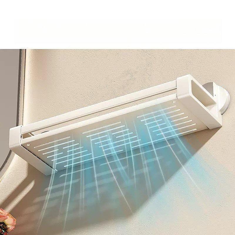 Wall Mount Bathroom Storage Rack Suction Cup No Drilling Toilet Sink Cosmetic Organizer For Washroom Restroom