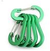 Multicolor Aluminum Alloy No. 5 Gourd-shaped Carabiner for Backpack Water Bottle with Flattened Spring Buckle