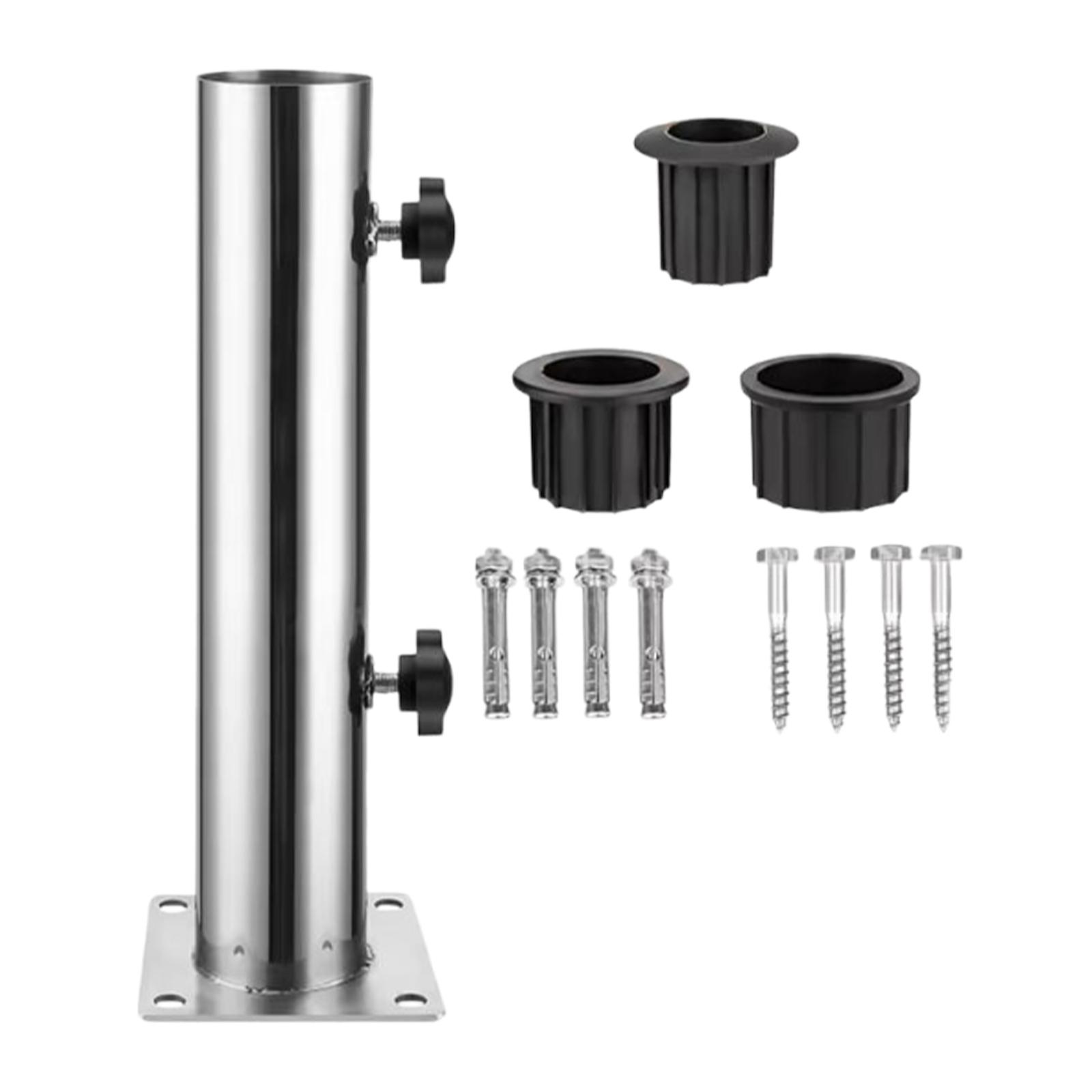 

Patio Umbrella Stand Base Pole Holder Easy to Install Deck Umbrella Mount Holder Bracket for Outside Lawn Balcony Yard Garden