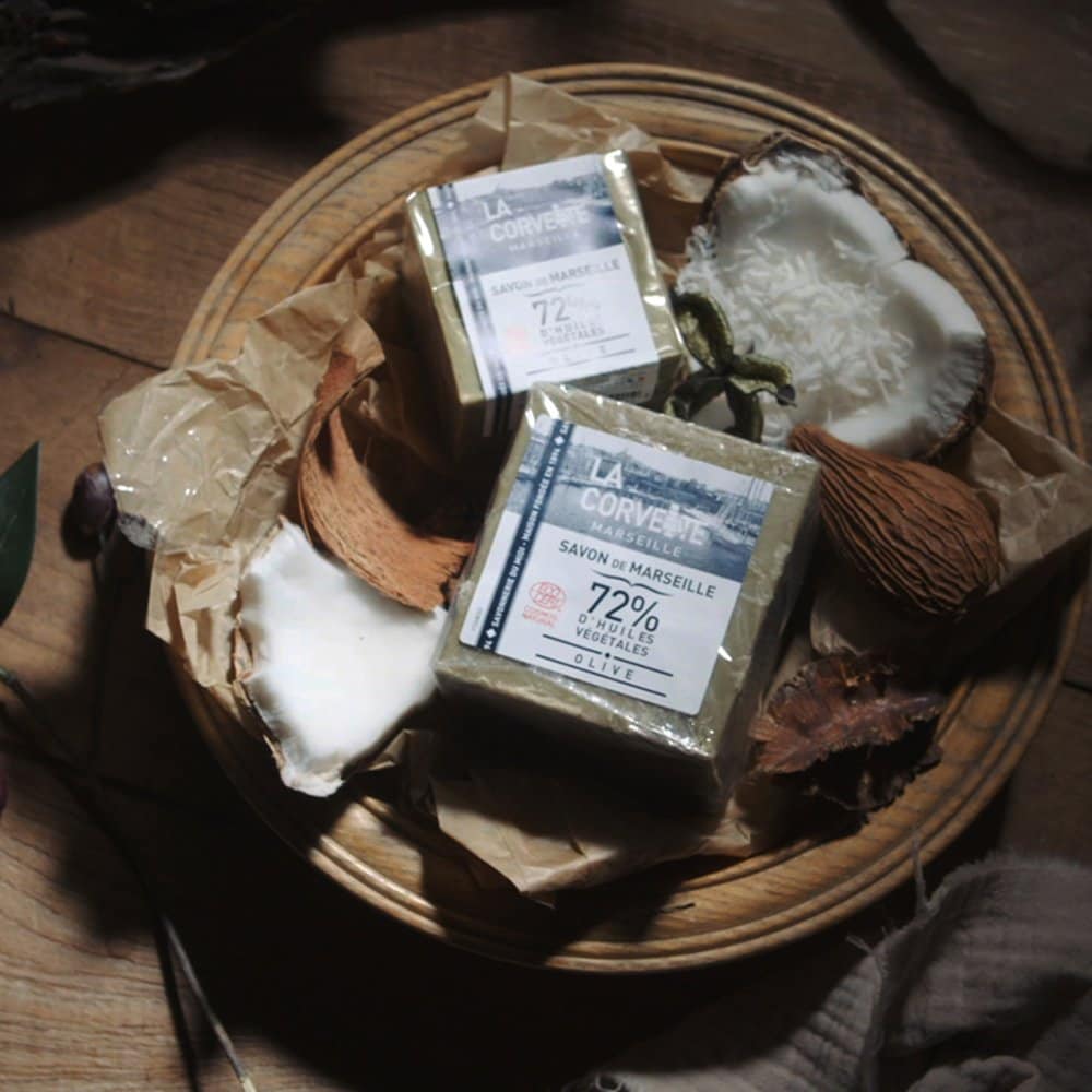 [la covete] Marseille natural olive soap 200g set of 4