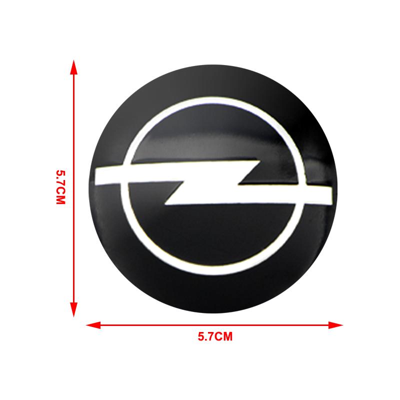 4ks Samolepka na středovou pokličku kola auta Kovový emblém Samolepka Pro Opel Astra j g Insignia Corsa d Vectra c Zafira a Auto Gadgets