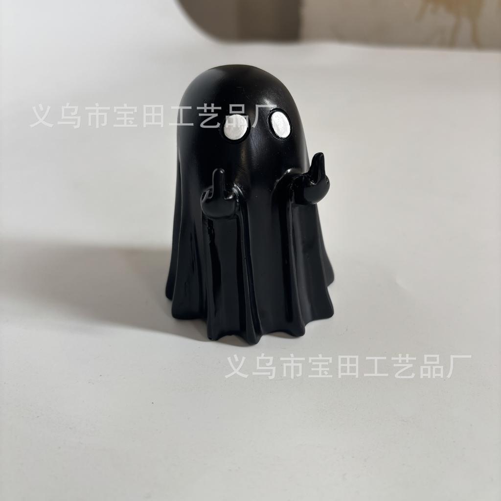 New product cute white ghost party decoration garden ornament study desktop decoration small ornament