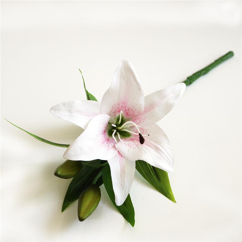 

Touch 38cm Real Artificial Lily Millet Fake Flower Bunch Spray Wedding Decor світло-рожевий колір