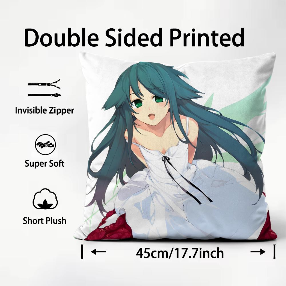 SSaya No UtaA Song Of Saya Cushion Cover Plush Fabric Soft DoubleSided Printed Sofa Warm Winter Home Child Gift Pillow Case