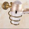 Solid Brass Carved Bathroom Wall Storage Towel Rack, European Antique Bath Towel Holder, Bathroom Hardware Accessory Set