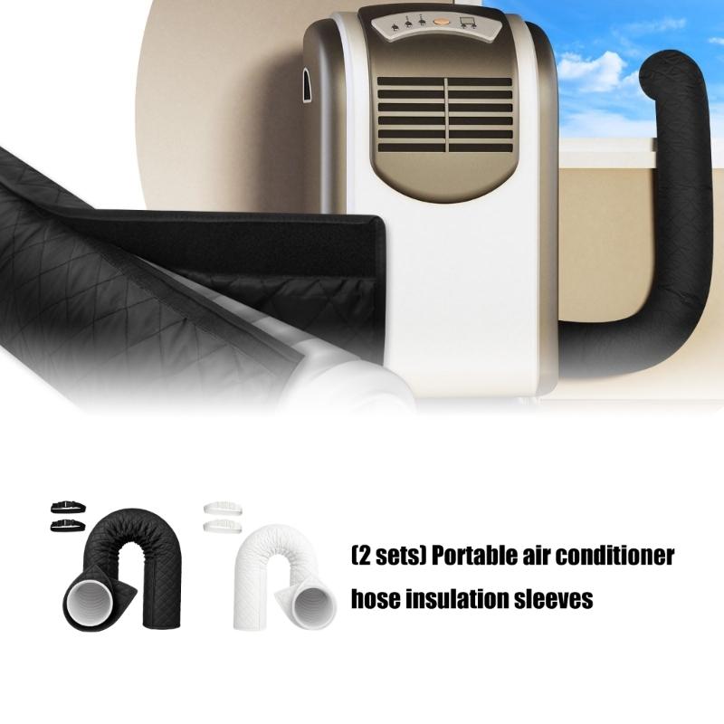 Portable Air Conditioning Duct Insulation Sleeves With Fastening Bands For Easy Installation And Temperature Management