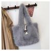 Women's New Plush Bag Large Capacity Fashionable All-matching Hand Carrying Fluffy Cute Girl Shoulder