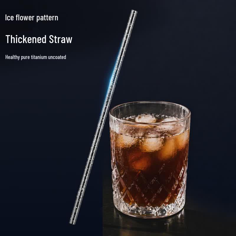 Laiboton Pure Titanium Reusable Drinking Straw