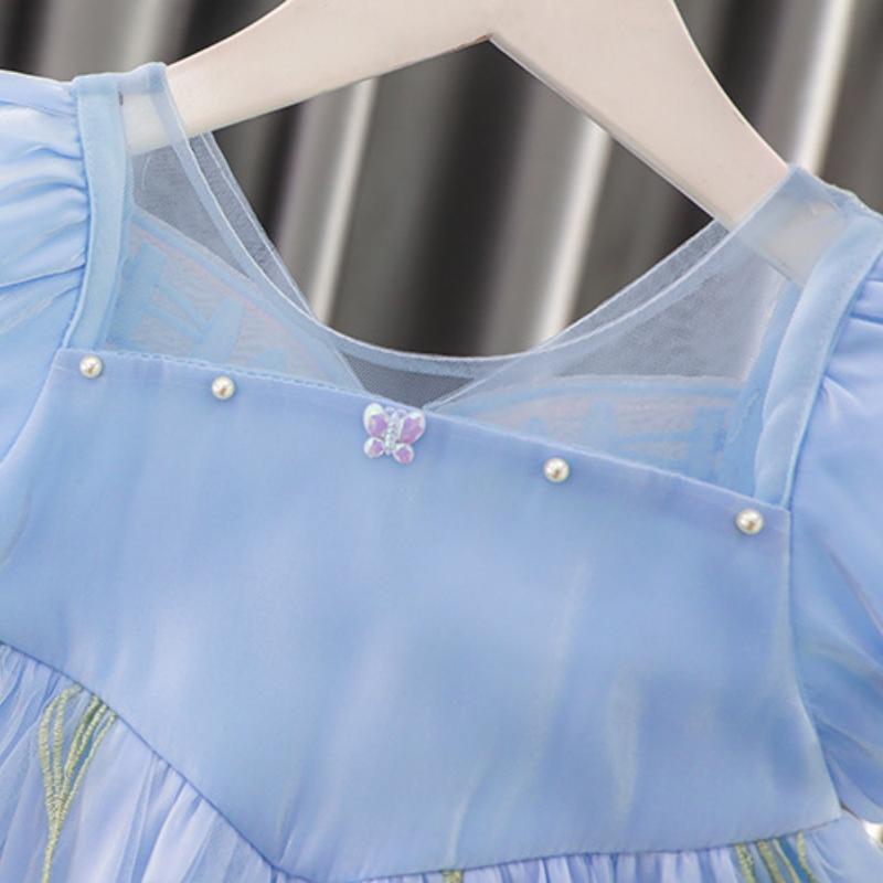 Rochii cu Tulle cu Aripi pentru Fete Vară Nouă Coreeană Copii Prințesă Rochie de Petrecere Pentru Bebeluș 1 Până la 5 Ani Costum Copii Fuste pentru Copii Mici