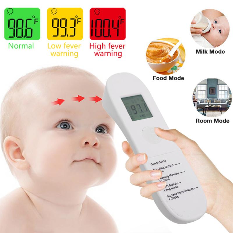 Berührungsloses Stirnthermometer, hochpräzises Sensor-LCD-Digital-Infrarot-Thermometer mit 3 Farben