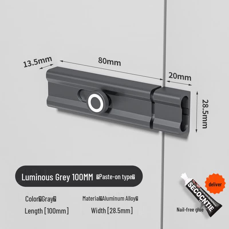 

Aluminium Alloy No-Drill Door Bolt Lock