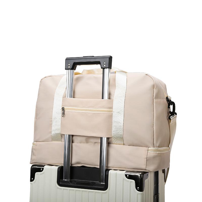 Leichte Faltbare Gepäcktasche Trocken-Nass-Trennung Großes Fassungsvermögen Multifunktionale Reisetasche Aufbewahrungstasche mit Fächern Schuhtaschen