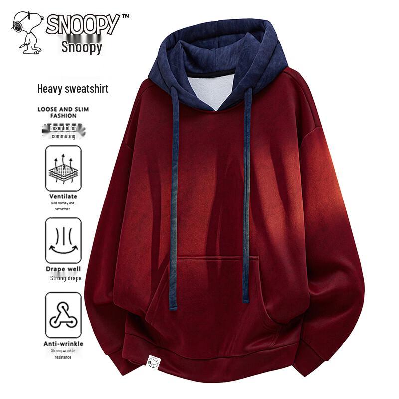 SNOOPY Men's Hooded Pullover Sweatshirt