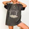 T-shirt Grafica con Fantasia Gotica Horror Unisex Cotone Lavato Manica Corta Primavera Estate Neutra Casual Streetwear Top