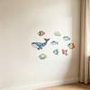 9 Pcs Summer Wood Nautical Beach Wall Decor Coastal Fish Lobster Whale Wall