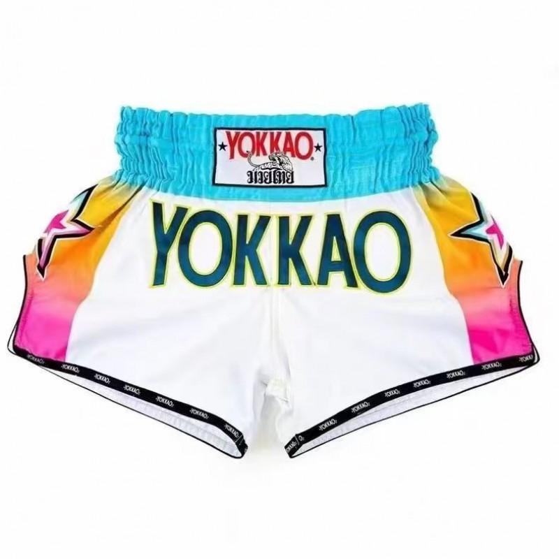 YOKKAO Pantaloncini Muay Thai Kickboxing MMA Allenamento Fitness Pugilato Arti Marziali