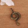 Copper Snake Vintage Handmade Brass Key Foddle Pure Zodiac Disc Belt Hanging Car Key Foot Pendant