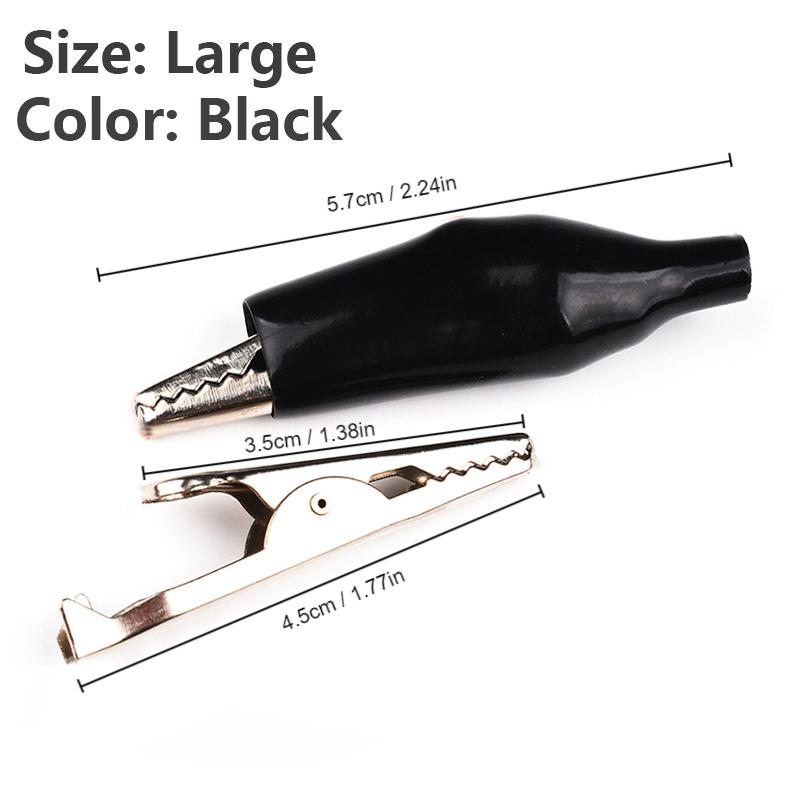 Insulation Metal Alligator Clip Red and Black 35*45mm 5A Crocodile Clip DIY Electronic Test Clips Kit