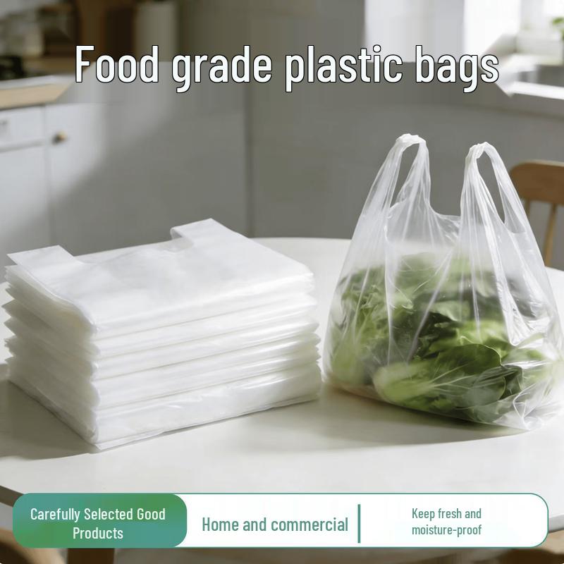 White Handle Plastic Packing Bags