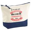 Trousse de maquillage - PLANETEE - Snowboardeuse Superwoman - Grand format - Coton - Impression HD, fabriquée en France