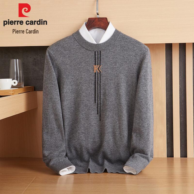 Pierre Cardin Men's Autumn/Winter Round Neck Jacquard Wool Sweater