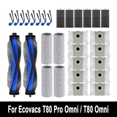 Für Ecovacs T80 Omni / T80 Pro Omni / Yeedi M14 Plus Staubsauger Zubehör Wischlappen Seitenbürste Hauptbürste Staubbeutel HEPA-Filter