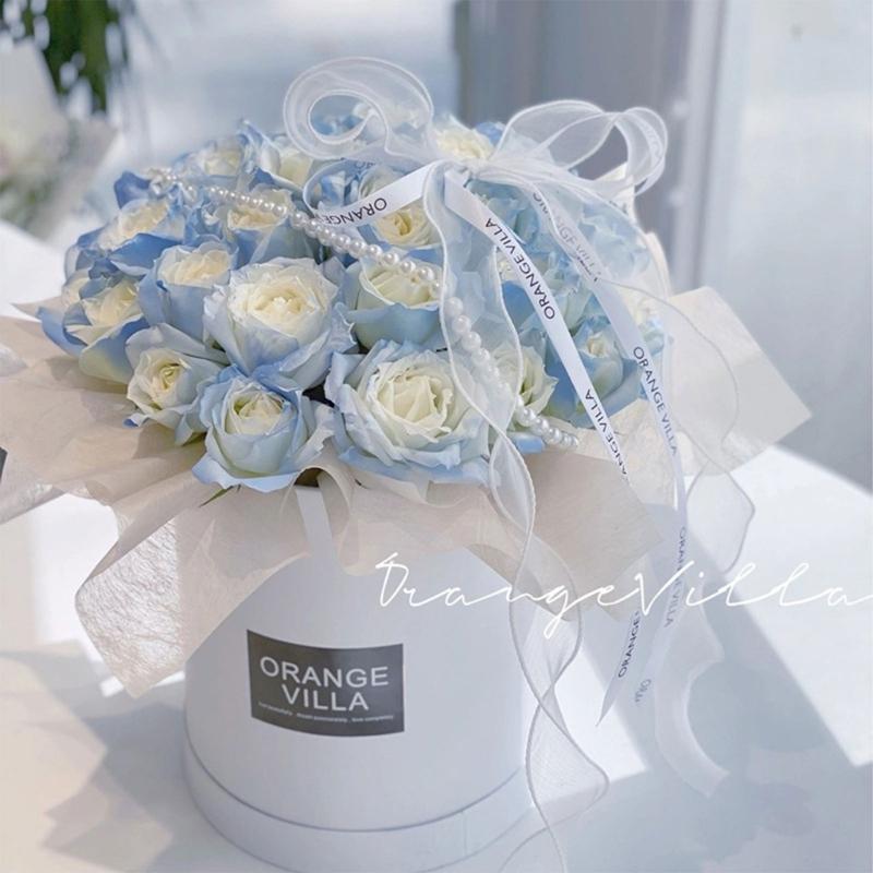 Round Flower Bucket For Home Decoration And Gift Packaging Creative Floral Arrangement Decorative Jar Holiday Gift