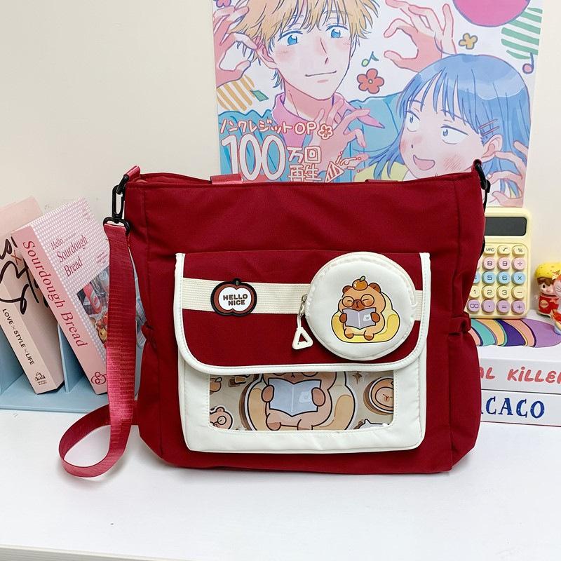 New cute college style bag versatile simple large-capacity class personalized tote women's bag shoulder bag batch