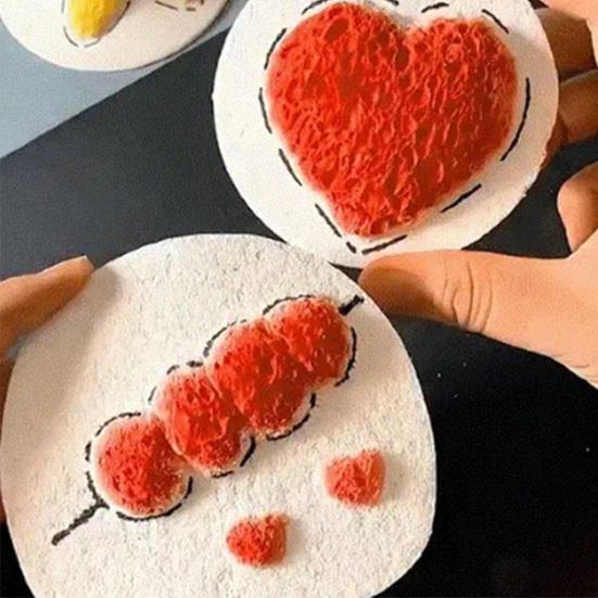 Yousheng Skumtekstur Blankt Malepapir 3D Tegning Magisk Lerret Svamp med Vannpensel Hvit Puffy Maling Papir for Barn Voksne DIY Kunsthåndverk