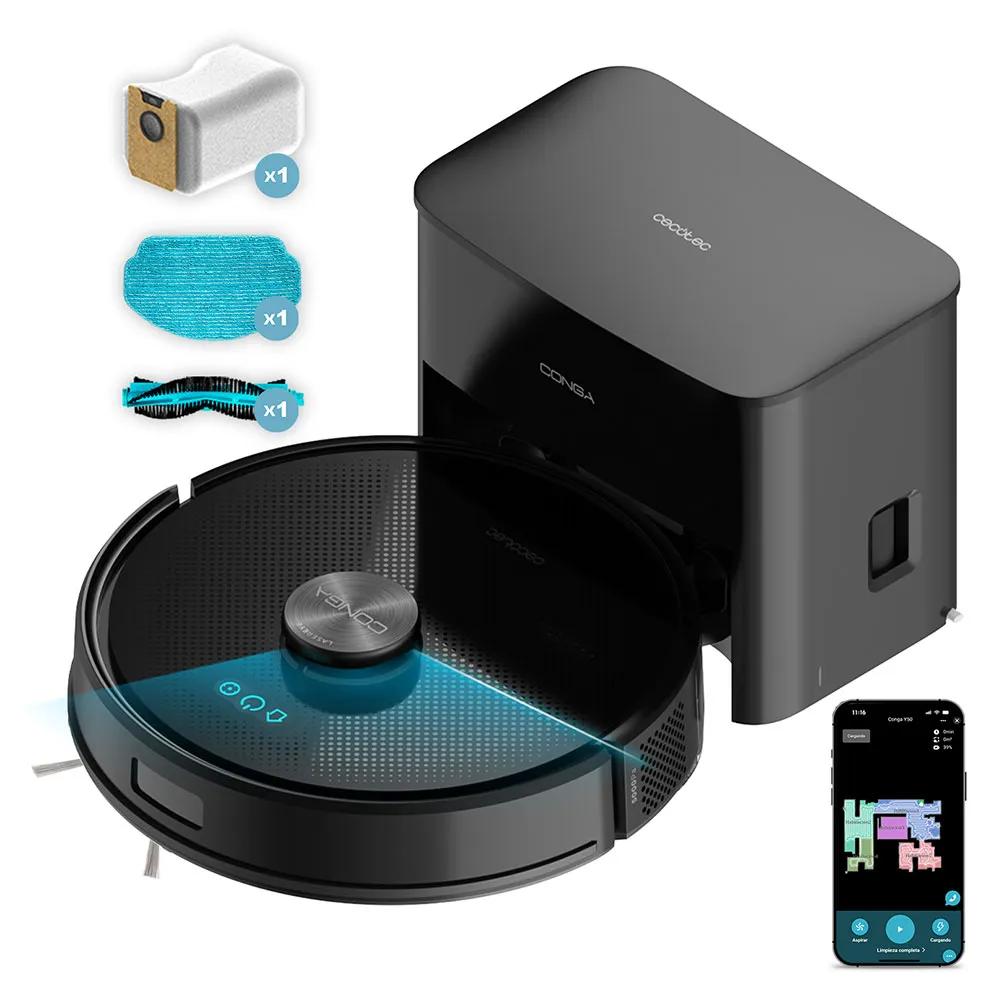 Cecotec Conga Y50 robot vacuum cleaner 5000 Pa Black