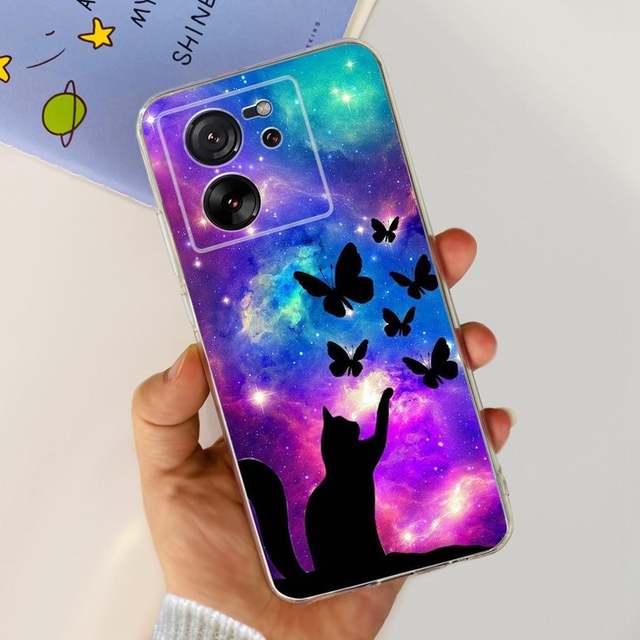 For Xiaomi 13T Pro Case Fashion Flowers Shockproof Soft Silicon Protector Clear Coque For Xiaomi 13T Phone Cases Mi 13TPro Funda