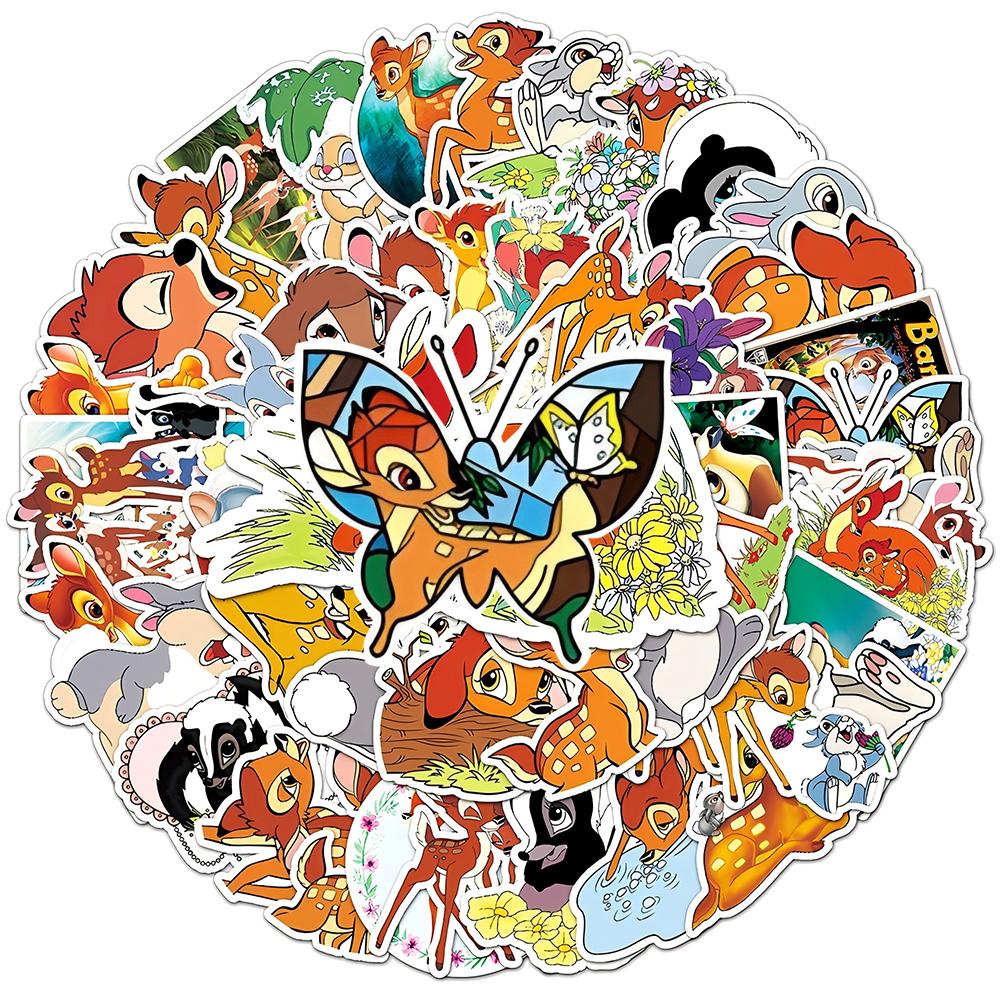 10/30/50pcs Cute  Cartoon Bambi Stickers Decals Waterproof DIY Bike Stationery Laptop Kawaii Anime Decoration Sticker