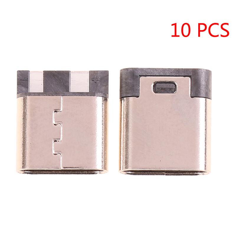 

10 шт. Type-C 2-контактный разъем для пайки, 3 А, сильноточный разъем USB