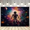Astronaut Star Planet Tapestries - Meditation Starry Sky Living Room Decor Therapy Energy Field Art Background Design