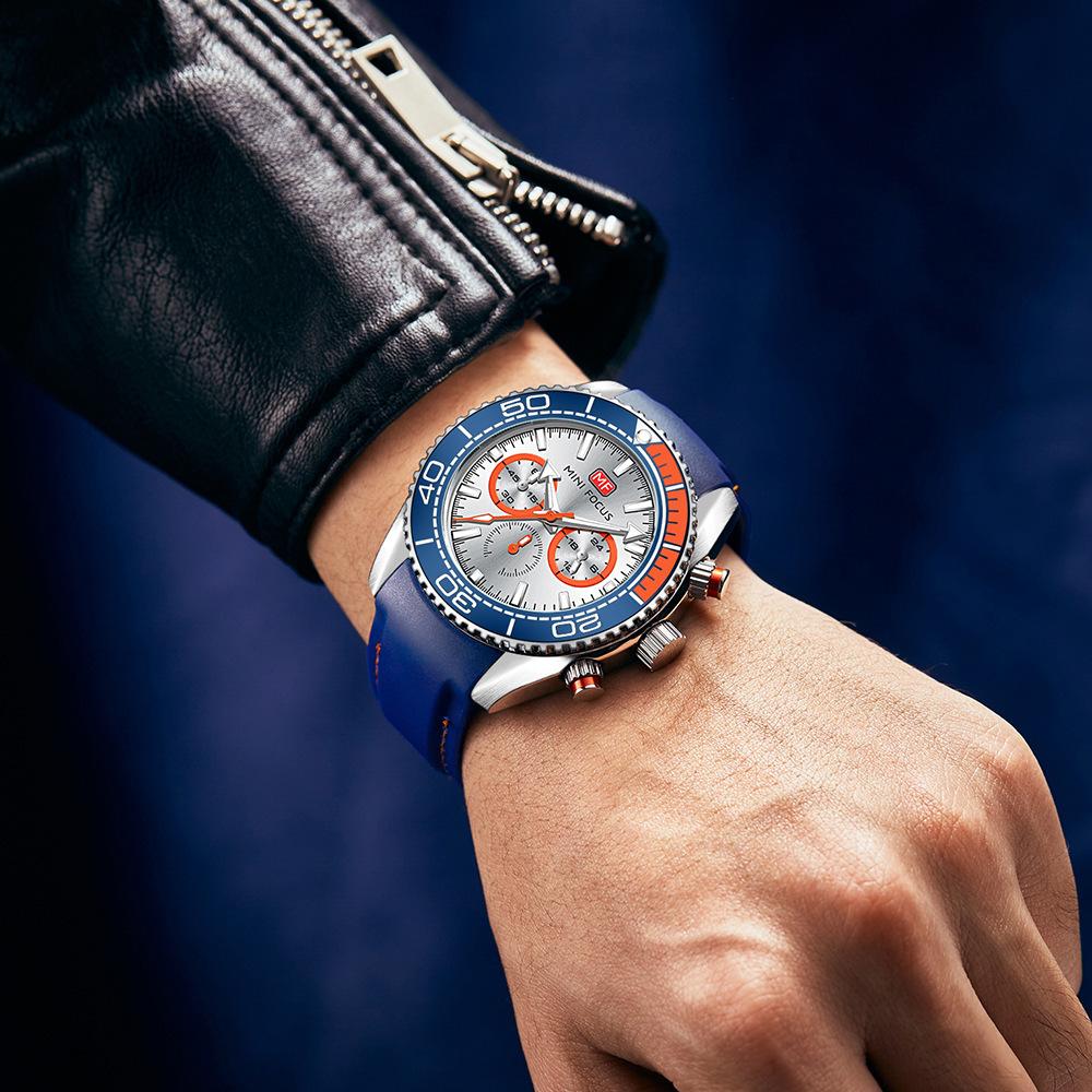 Mini Focus Watch Fashion Sports Men'S Watch Waterproof Ratchet Ring Multi-Function Luminous Men'S Watch 0426G