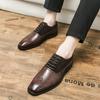 Fashion Designer Pointed Suede Patchwork Leather Wedding Oxford Formal Shoes For Men Casual Loafers  Homecoming Dress Footwear