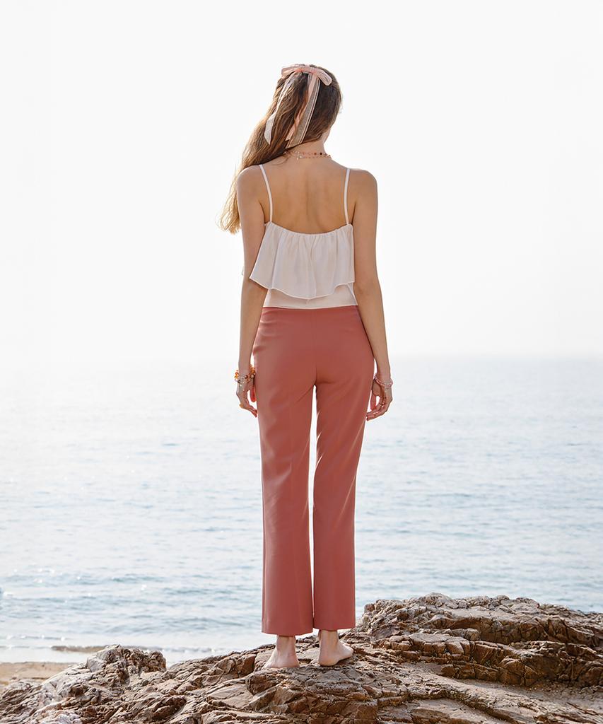 Aiseugadeuneiogongpal Flared Trousers_Terra Cotta