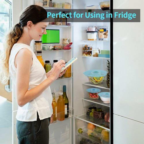 Silicone Food Storage Lids - Silicone Bowl Cover, Pot Lid, BPA-Free Suction Cup Lid, Silicone Microwave Cover, Pot Cover for Cups, Bowls, Pots, Pans,