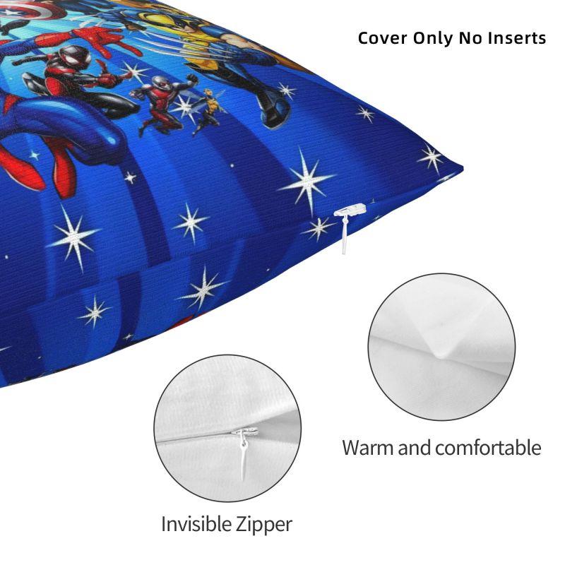 Federe per Cuscino Decorativo di Lusso Personalizzate con Personaggi Marvel Spider-Man Cartoni Animati Decorazione per la Casa Disney Fumetti Kawaii Cuscino per Sedia