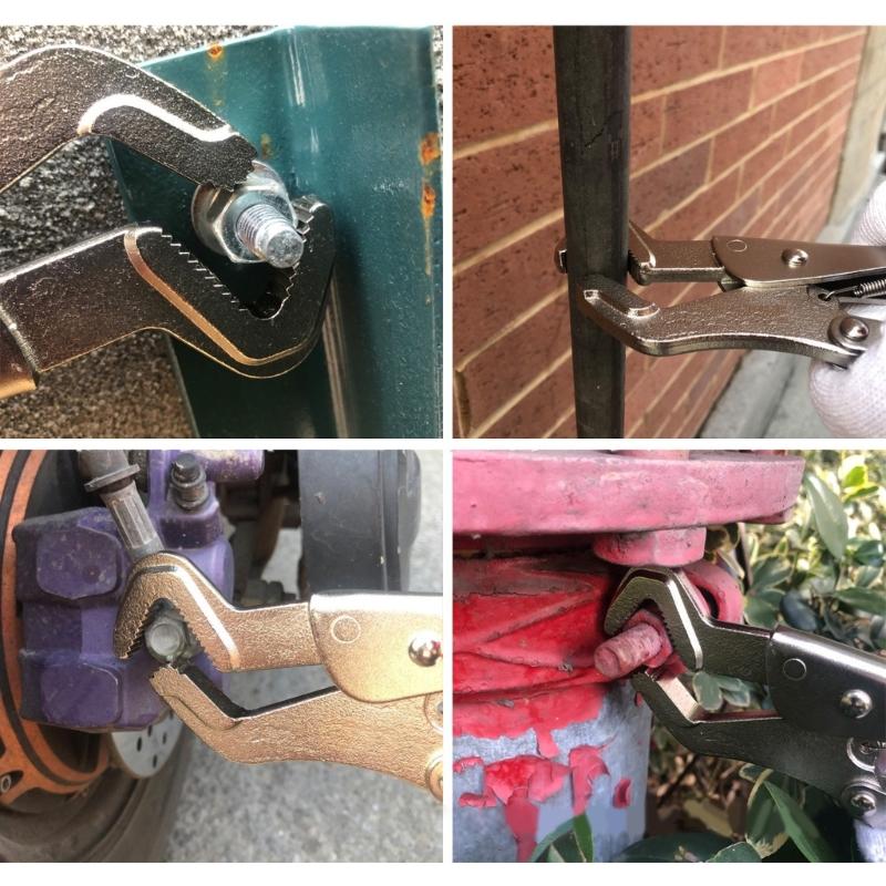 Locking Pliers Heavy Duty Adjustable Vise Vice Grips High-carbon Steel Quick Fixing Clamping Curved Jaw Spanner