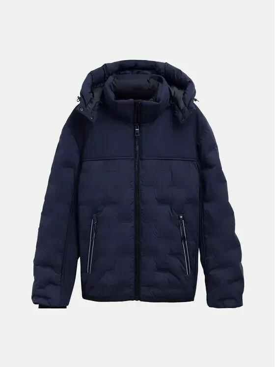 Winter Jacket Tom Tailor Hybrid Puffer Jacket With Detachable Hood (1041324) Sky Captain Blue